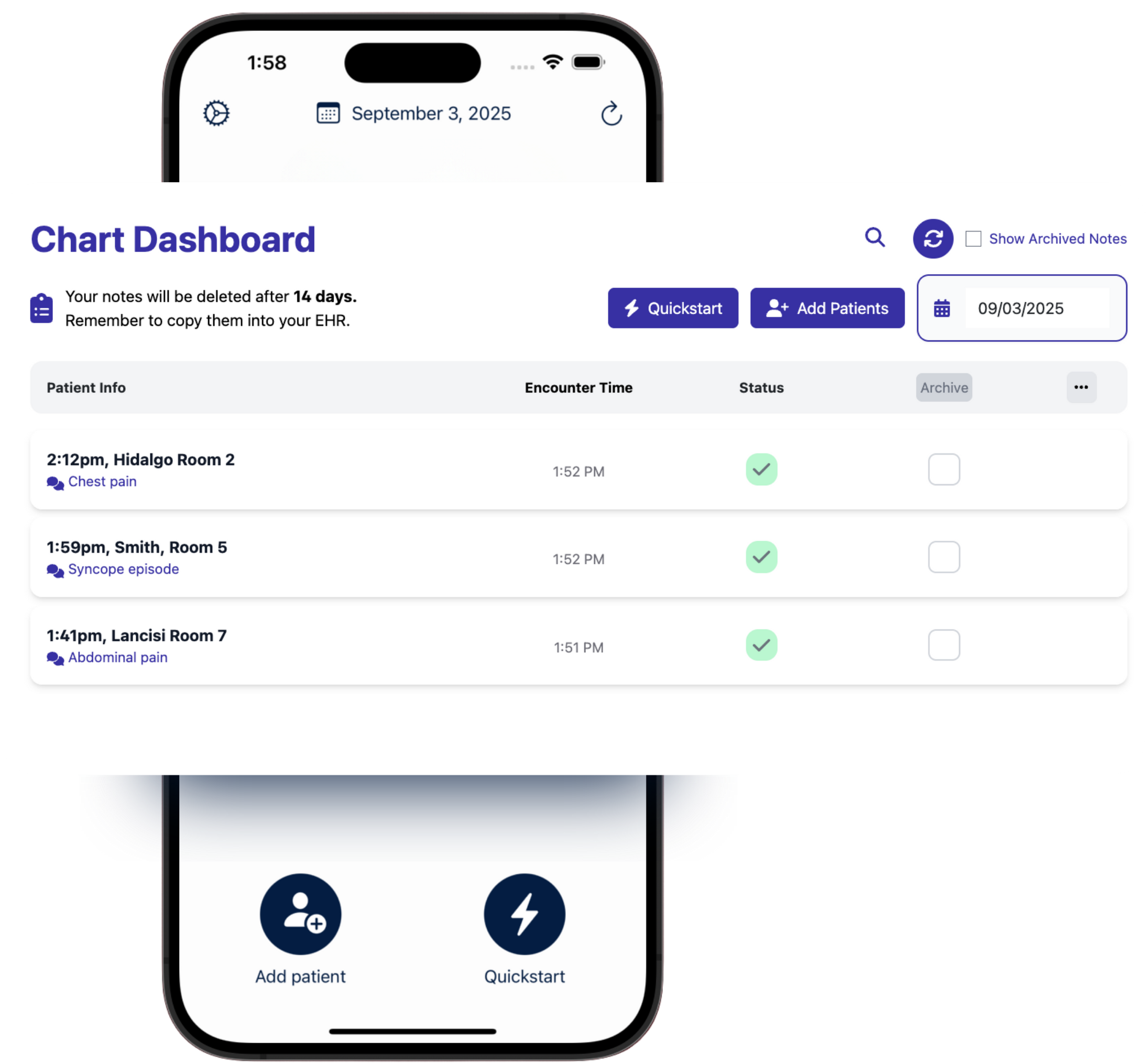 Quick Start & Multi-Patient Management